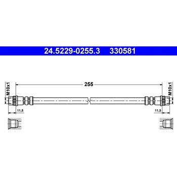 Brzdový systém Brzdová hadice ATE 24.5229-0255.3