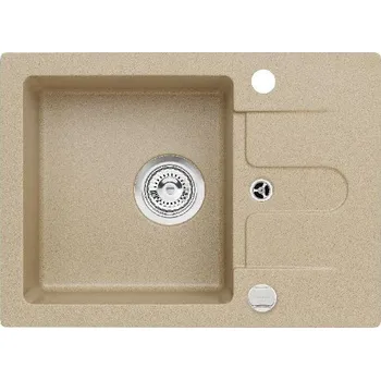 Alveus Cortina - Granitový dřez 58x42 cm, s ovládáním odtoku, beige 1117075
