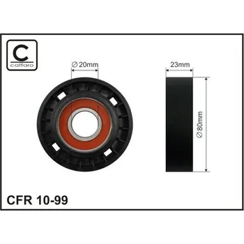 Vratná/vodicí kladka, klínový žebrový řemen CAFFARO 10-99