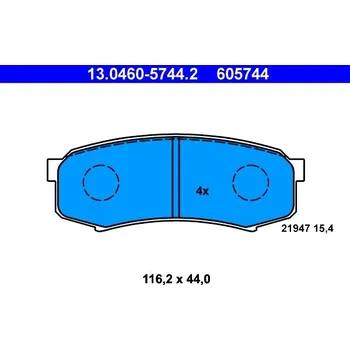 Brzdová destička Sada brzdových destiček, kotoučová brzda ATE 13.0460-5744.2