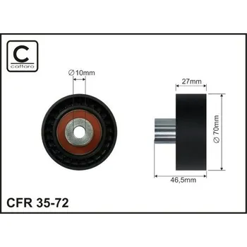 Vratná/vodicí kladka, klínový žebrový řemen CAFFARO 35-72