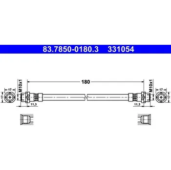 Brzdový systém Brzdová hadice ATE 83.7850-0180.3