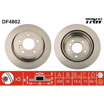 Brzdový kotouč Brzdový kotouč TRW DF4802