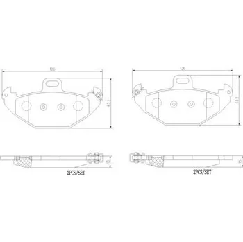 Brzdová destička Sada brzdových destiček, kotoučová brzda BREMBO P 68 021