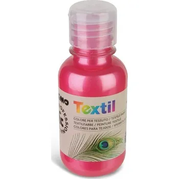 Speciální výtvarná barva PRIMO Barva na textil METALIZA, 125 ml, červená