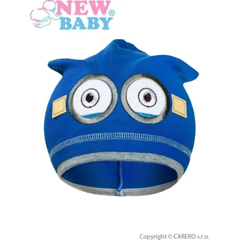 Hračka pro nejmenší NEW BABY Podzimní dětská čepička New Baby mimoň tmavě modrá vel. 110