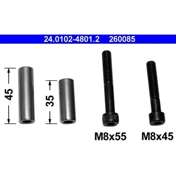 Brzdový třmen Sada vodicích pouzder, brzdový třmen ATE 24.0102-4801.2