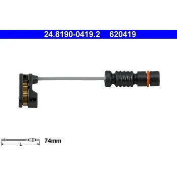 Brzdová destička Výstražný kontakt, opotřebení obložení ATE 24.8190-0419.2