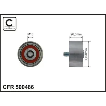Vratná/vodicí kladka, klínový žebrový řemen CAFFARO 500486