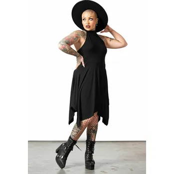 Dámské šaty šaty dámské KILLSTAR - Venomina Halter - Black