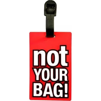 Příslušenství k zavazadlu Take it shop Visačky na kufry s originálními nápisy Barva: Červená - Not your bag