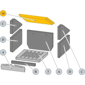 Krbová kamna Příslušenství HAAS+SOHN: Clona dolní - volná (30x295x364)