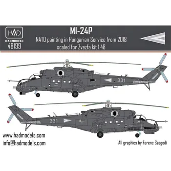 Plastikový model HAD models 1/48 Decal Mi-24P NATO in Hungarian service