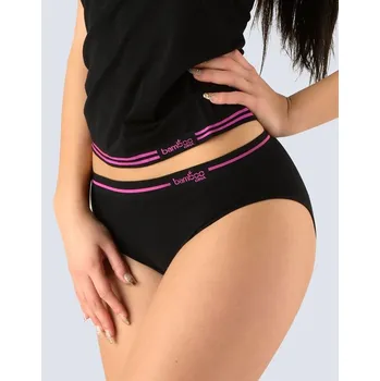 Kalhotky Dámské kalhotky Gina 00023P černá/šalvěj M/L