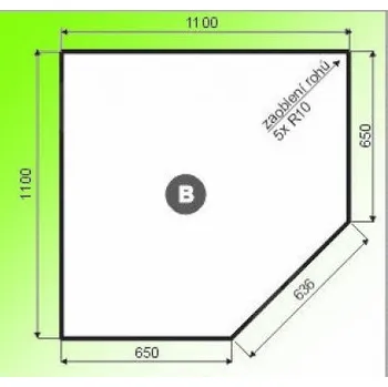Krbová kamna ROMOTOP Plech pod kamna 1100 x 1100 mm; varianta "B"; černý