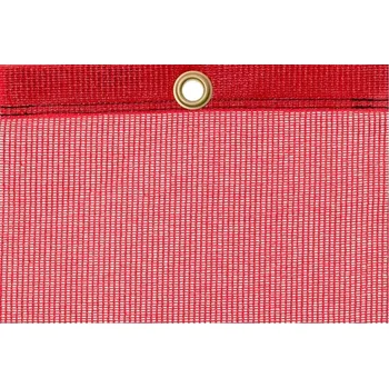 Krycí plachta Tenisová clona PE 200 g/m 12,0 x 2,0 m vč. karabin, červená