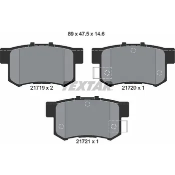 Brzdová destička Sada brzdových destiček, kotoučová brzda TEXTAR 2171901