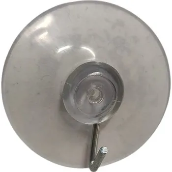 Přísavka na sklo s kovovým háčkem, průměr 45 mm