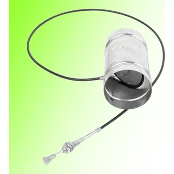 Krbová vložka KRATKI kanál kruhový klapka ovládaná bowden ø 125 mm - klapka pro řízení externího přívodního vzduchu.