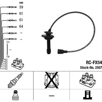 Zapalovací kabel Sada kabelů pro zapalování NGK 2507