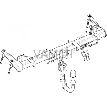 Tažné zařízení Tažné zařízení VW Caddy IV (také Maxi) (2015 a novější) (4117)