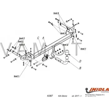 Tažné zařízení Tažné zařízení Kia Stonic (2017 a novější) (8199)