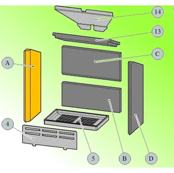 Krbová kamna HAAS+SOHN Cihla 30x190x410; ND 0422017005503