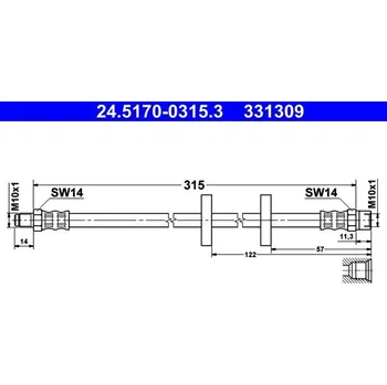 Brzdová hadice Brzdová hadice ATE 24.5170-0315.3