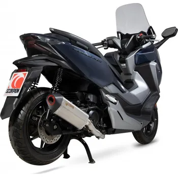 Výfuk pro motocykl Výfuk SCORPION RP Serket Brushed Stainless Honda Forza 300 2018-2022 RHA188SYSSEO