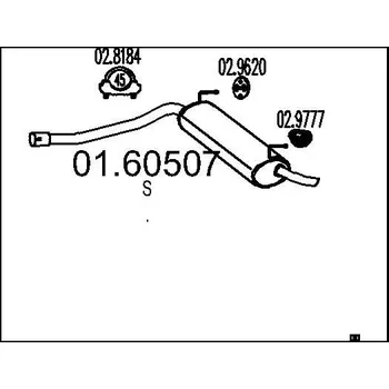 Auto-moto Zadní tlumič výfuku MTS 01.60507