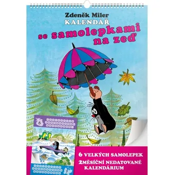 Kalendář Presco Group Kalendář nástěnný NEDATOVANÝ Krteček, se samolepkami, 33 x 46cm PGN-3116-CZ