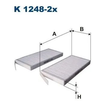 Autodíl Filtr, vzduch v interiéru FILTRON K 1248-2x