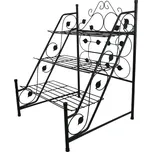 Chomik Kovový regál na květiny ozdobný, 3 schůdky