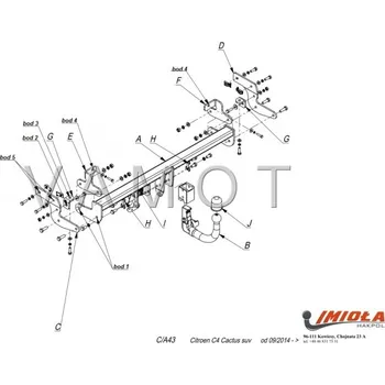 Tažné zařízení Tažné zařízení Citroen C4 Cactus (2014 - 2018) (7521)