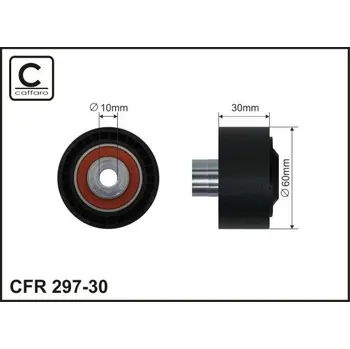 Auto-moto Vratná/vodicí kladka, klínový žebrový řemen CAFFARO 297-30