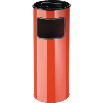 Odpadkový koš HTI Odpadkový koš s popelníkem červený 30 l MC-6068