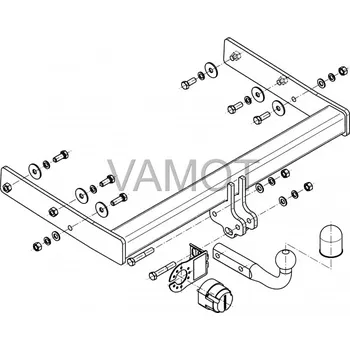 Tažné zařízení Tažné zařízení VW Transporter T5, skříň, minibus (také s couvacími senzory) (2009 - 2015 (T5)) (3871)