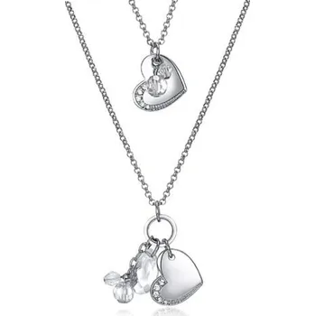 Souprava šperků Jewelry Dvoudílný náhrdelník - Srdce a krystalové slzy