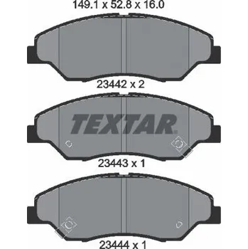 Brzdová destička Sada brzdových destiček, kotoučová brzda TEXTAR 2344201