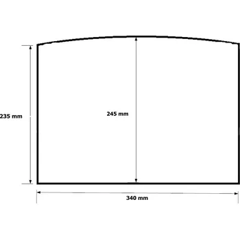 Krbová kamna Žáruvzdorné sklo 4x340x245 mm do kamen Etna a Etna s výměníkem