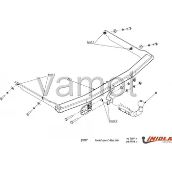 Tažné zařízení Tažné zařízení Ford C-Max (2007 - 2010) (8529)