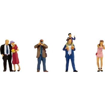 Modelová železnice NOCH H0 Cestující na vysoké časové období natřená