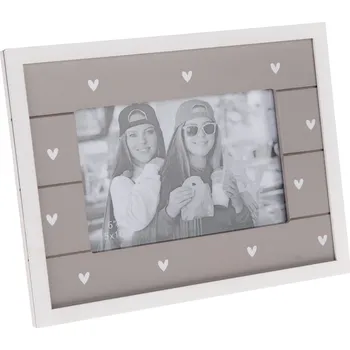 Rám na obraz Dřevěný fotorámeček So much hearts hnědá, 22 x 17 cm