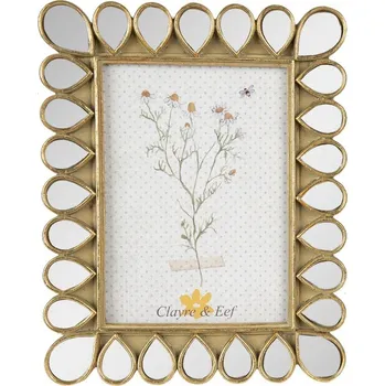 Rám na obraz Zlatý fotorámeček s patinou Drops - 19*2*24 cm / 13*18 cm