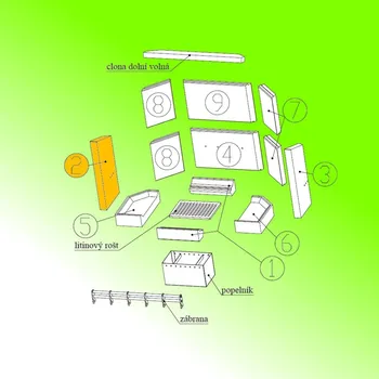 Krbová kamna HAAS-SOHN Cihla topeniště NOVARA boční levá; ND 0618018075501