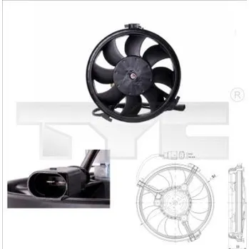 Chladič motoru Větrák, chlazení motoru TYC 802-0002
