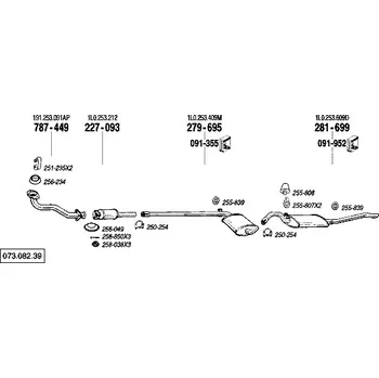 Tlumič výfuku střední tlumič výfuku Bosal 279-695