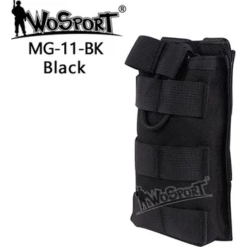 Airsoft Wosport Sumka Single MOLLE na zásobník M4/M16 otevřená - černá