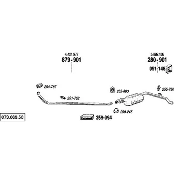 Zadní díl výfuku zadní tlumič výfuku Bosal 280-901