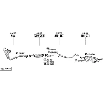 Tlumič výfuku střední tlumič výfuku Bosal 279-567